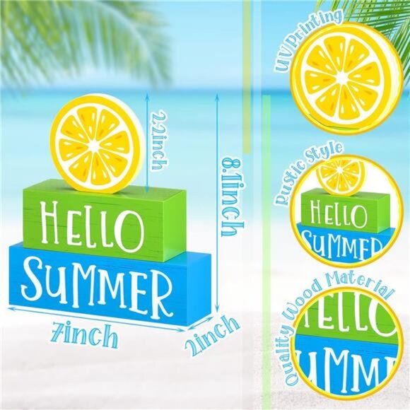 3 Pieces Fall Wooden Block Decor for Home Autumn Decor Pumpkins Wooden Tiered - Picture 3 of 7